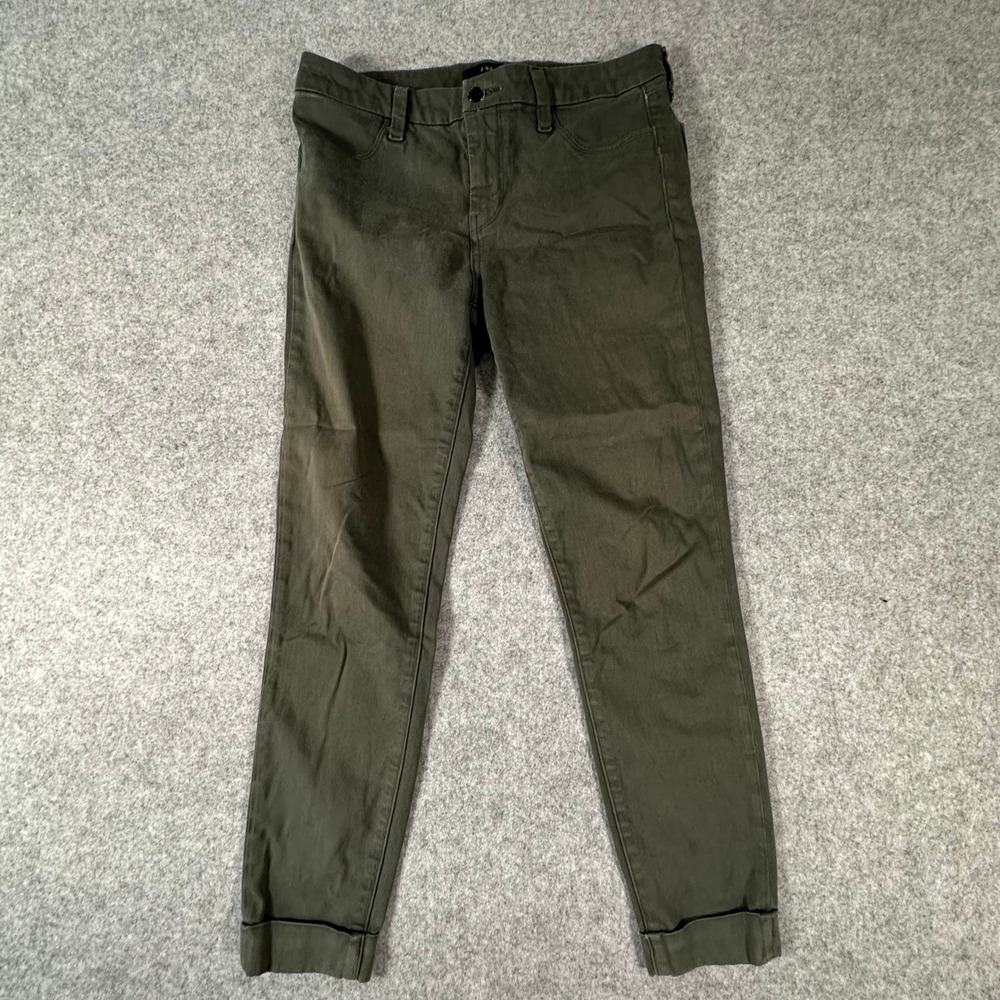 J Brand Skinny Jeans Womens Size 28 Olive Green Low Rise Cuffed JB001431